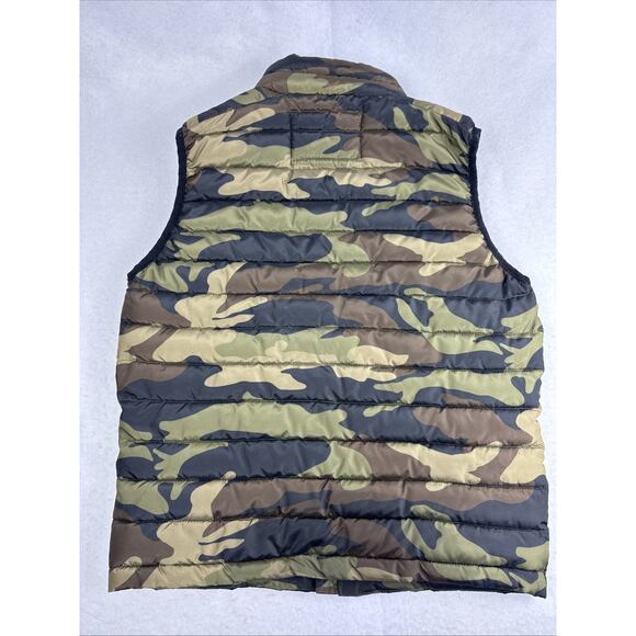 Aeropostale Puffer Vest Mens xs Camo Full Zip Quilted Outdoors Hunting Woods - Picture 2 of 4